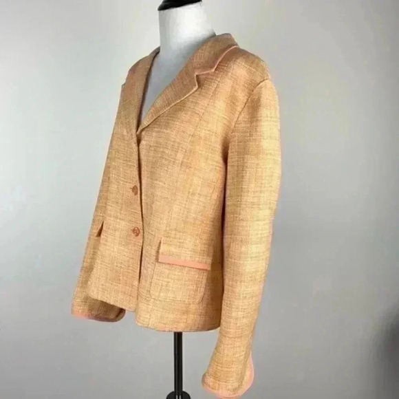 Pendleton blazer sz 16 woven 100% silk lightweight - Picture 7 of 9
